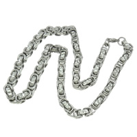 Cadena de Collar, acero inoxidable 316L, cadena de Marinero, color original, 8mm, longitud:aproximado 21 Inch, 5Strandsfilamento/Grupo, Vendido por Grupo