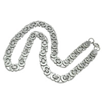 Halskette, 316 L Edelstahl, verschiedene Größen vorhanden & Mariner-Kette, originale Farbe, Länge ca. 21 ZollInch, 5SträngeStrang/Menge, verkauft von Menge