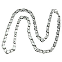 Stainless Steel Chain Necklace 316L Stainless Steel & box chain original color Length Approx 21 Inch Sold By Lot
