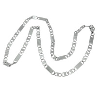 Stainless Steel Chain Necklace 316L Stainless Steel & mariner chain original color Length Approx 21 Inch Sold By Lot