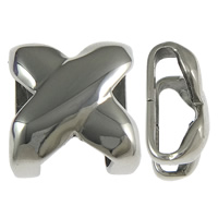 Stainless Steel Slide Charm, 316 Stainless Steel, Letter X, original color, 15x17x9mm, Hole:Approx 14x6mm, 50PCs/Lot, Sold By Lot