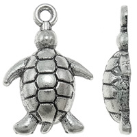 Tibetan Style Animal Pendants, Turtle, antique silver color plated, nickel, lead & cadmium free, 13x19x4mm, Hole:Approx 1.5mm, 1000PCs/KG, Sold By KG
