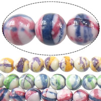 Edelstein Perle, rund, synthetisch, verschiedene Größen vorhanden, keine, Bohrung:ca. 1mm, Länge:ca. 15.5 ZollInch, verkauft von Menge