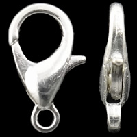 Tibetan Style Lobster Clasp, silver color plated, nickel, lead & cadmium free, 6.50x12x2.50mm, Hole:Approx 1mm, 1000PCs/Bag, Sold By Bag