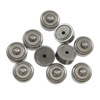 Stainless Steel Ear Nut , Flat Round, original color, 5x3mm, Hole:Approx 0.6mm, 200PCs/Lot, Sold By Lot
