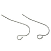 Stainless Steel Hook Earwire, with loop, original color, 22x12x0.70mm, 5000Pairs/Bag, Sold By Bag