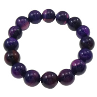 Purple Agate Bracelet Round 12mm Length Approx 7.5 Inch Sold By Bag
