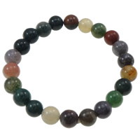 Rainbow Agate Bracelet, Round, 8mm, Length:Approx 7.5 Inch, 10Strands/Bag, Sold By Bag