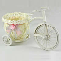 Iron with Satin Ribbon & Plastic Trishaw knit white nickel lead & cadmium free Sold By Lot