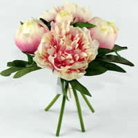 Seda hilada flor artificial, con Plástico, Árbol Paeony, más colores para la opción, 24cm, 2Setsset/Grupo, 5PCs/Set, Vendido por Grupo