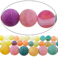 Natural Effloresce Agate Beads Round mixed colors Approx 1-1.5mm Sold Per Approx 14 Inch Strand