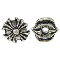 Tibetan Style Jewelry Beads, Drum, antique silver color plated, corrugated, nickel, lead & cadmium free, 8x8x8mm, Hole:Approx 2mm, 300PCs/Lot, Sold By Lot