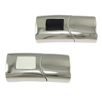 Stainless Steel Magnetic Clasp, Rectangle, enamel, more colors for choice, 29x14x8mm, Hole:Approx 12x6.5mm, 20PCs/Lot, Sold By Lot