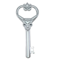 Tibetan Style Bottle Opener, heart and key, silver color plated, nickel, lead & cadmium free, 142x24x68mm, 20PCs/Lot, Sold By Lot