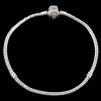 Brass European Bracelet word love platinum color plated with letter pattern nickel lead & cadmium free 3mm Sold Per Approx 8 Inch Strand