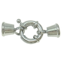 Tibetan Style Spring Ring Clasp, platinum color plated, different size for choice & 1/1 loop, nickel, lead & cadmium free, Hole:Approx 6.5-8mm, 20PCs/Bag, Sold By Bag