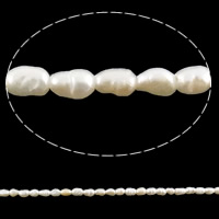 Perlas Arroz Freshwater, Perlas cultivadas de agua dulce, natural, Blanco, Grado A, 2-3mm, agujero:aproximado 0.8mm, Vendido para 14.5 Inch Sarta