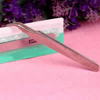 Stainless Steel tweezers, original color, 11.5cm, 100PCs/Lot, Sold By Lot