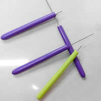 plastique ABS Papier Quilling Pen DIY, avec acier inoxydable, couleurs mélangées, 10x100mm, 50PC/lot, Vendu par lot