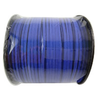 Cordon de laine, velours de coton, avec bobine plastique, hyacinthine, 3x1.5mm, 100couryard/bobine, Vendu par bobine