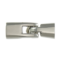 Tibetan Style Leather Band Clasp, platinum color plated, nickel, lead & cadmium free, 36x12x7mm, Hole:Approx 10x4.5mm, 100Sets/Lot, Sold By Lot