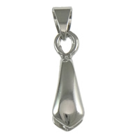 Brass Pinch Bail platinum color plated nickel lead & cadmium free 1mm Approx Sold By Lot