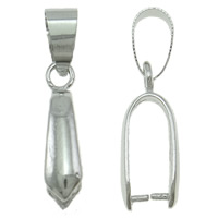 Brass Pinch Bail, platinum color plated, different size for choice, nickel, lead & cadmium free, 100PCs/Bag, Sold By Bag