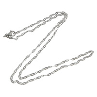 Cadena de Collar, acero inoxidable, cadena de la bola, color original, 2mm, longitud:aproximado 17 Inch, 50Strandsfilamento/Grupo, Vendido por Grupo