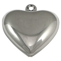 Stainless Steel Heart Pendants original color Approx 1.5mm Sold By Lot