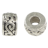 Tibetan Style Jewelry Beads, Column, antique silver color plated, nickel, lead & cadmium free, 3.50x5.50mm, Hole:Approx 2mm, 2000PCs/Lot, Sold By Lot