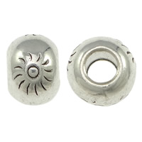 Zinc Alloy Jewelry Beads Drum antique silver color plated nickel lead & cadmium free Approx 3mm Sold By Lot