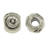 Tibetan Style Jewelry Beads, Drum, antique silver color plated, nickel, lead & cadmium free, 4.50x6mm, Hole:Approx 2mm, 1000PCs/Lot, Sold By Lot