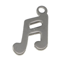 Stainless Steel Extender Chain Drop, Music Note, original color, 6x12x1mm, Hole:Approx 0.5mm, 1000PCs/Lot, Sold By Lot