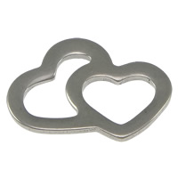 Stainless Steel Jewelry Cabochon, Heart, flat back, original color, 20.50x16x1.50mm, 500PCs/Lot, Sold By Lot