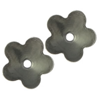 Rozsdamentes acél gyöngy Cap, Stainless Steel, Virág, az eredeti szín, 6x2mm, Lyuk:Kb 0.5mm, 2000PC-k/Lot, Által értékesített Lot