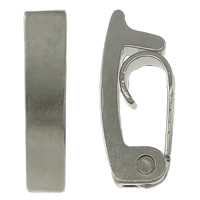 Brass Fold Over Clasp, platinum color plated, lead & cadmium free, 2x10x4mm, 1000PCs/Lot, Sold By Lot