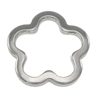 Stainless Steel Povezivanje Ring, Nehrđajući čelik, Cvijet, izvorna boja, 14x14x1.50mm, 500računala/Lot, Prodano By Lot