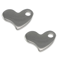 Stainless Steel Extender Chain Drop, Heart, original color, 11.50x8.50x1.20mm, Hole:Approx 2mm, 1000PCs/Lot, Sold By Lot