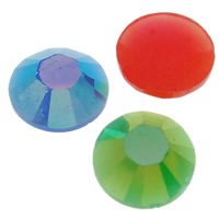 Fashion Resin Cabochons Flat Round AB color plated & flat back & jelly style Sold By Bag