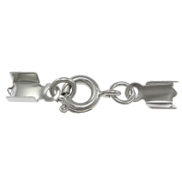 Zinc Alloy Spring Ring Clasp platinum color plated with cord tip nickel lead & cadmium free 24mm 3mm Sold By Lot