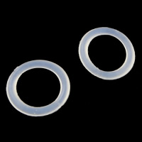 Резинка Ювелирные кольца, Кольцевая форма, белый, 15x15x2mm, 10000ПК/Лот, продается Лот
