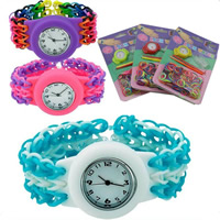 Silicone with Plastic & Zinc Alloy platinum color plated with digital watch & attachted crochet hook & with plastic S clip & DIY & for children Sold By Lot