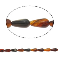 Natural Red Agate Beads, Teardrop, 8x16mm, Hole:Approx 2mm, Length:15.5 Inch, 5Strands/Lot, Sold By Lot