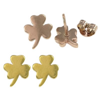 Stainless Steel Stud Earrings Flower plated Sold By Lot