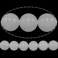 Natural Jade Beads, Jade White, Round, smooth, 10mm, Hole:Approx 1mm, Length:Approx 15 Inch, 20Strands/Lot, Approx 37PCs/Strand, Sold By Lot