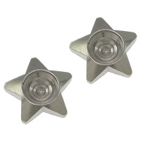 Stainless Steel Cabochon Setting, Star, original color, 7x7x2mm, Inner Diameter:Approx 4mm, 500PCs/Lot, Sold By Lot