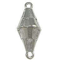 Zinc Alloy Magnetic Clasp Bicone platinum color plated single-strand nickel lead & cadmium free Approx 2mm Sold By Lot