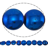 Nicht-magnetische Hämatit Perlen, Non- magnetische Hämatit, flache Runde, bunte Farbe plattiert, verschiedene Größen vorhanden, keine, Bohrung:ca. 1mm, Länge ca. 15.3 ZollInch, verkauft von Menge