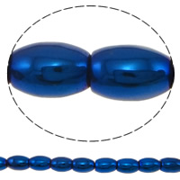 Nicht-magnetische Hämatit Perlen, Non- magnetische Hämatit, Trommel, bunte Farbe plattiert, verschiedene Größen vorhanden, keine, Bohrung:ca. 1mm, Länge ca. 15.3 ZollInch, verkauft von Menge