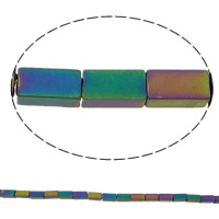 Non Magnetic Hematite Beads Rectangle colorful plated Approx 1mm Length Approx 14.5 Inch Sold By Lot